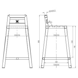 Galvaniseret Barstol