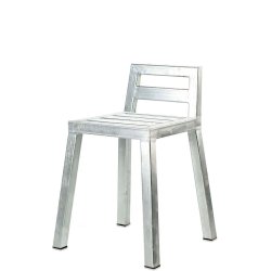 Galvaniseret Taburet m. Rygln