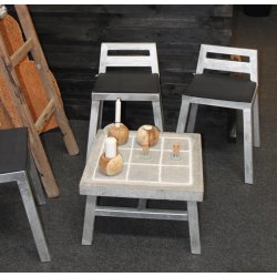 Galvaniseret Loungebord m. betonflise