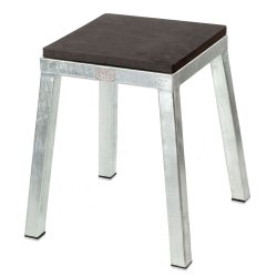 Galvaniseret Loungebord m. betonflise (st m. 2 taburetter)