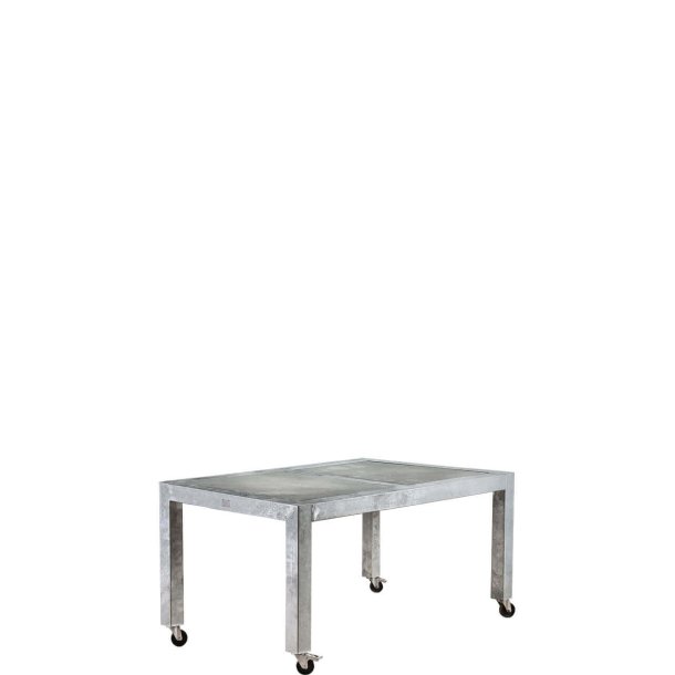 Galv. Spisebord 2 Fliser (60 x 60 cm) - Bordben: 10 x 10 cm