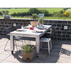 Galv. Spisebord 3 Fliser (60 x 60 cm) - Bordben: 10 x 10 cm