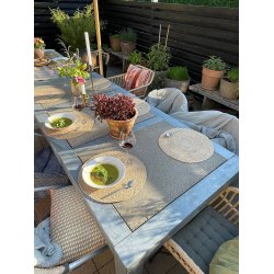 Galv. Spisebord 3 Fliser (60 x 60 cm) - Bordben: 10 x 10 cm