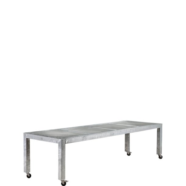 Galv. Spisebord 4 Fliser (60 x 60 cm) - Bordben: 10 x 10 cm