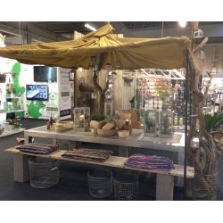 Galv. Spisebord 4 Fliser (60 x 60 cm) - Bordben: 10 x 10 cm