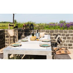 Galv. Spisebord 4 Fliser (60 x 60 cm) - Bordben: 10 x 10 cm