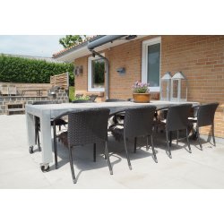 Galv. Spisebord 4 Fliser (60 x 60 cm) - Bordben: 10 x 10 cm