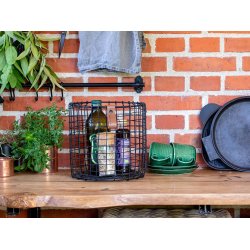 Sort Rund Trdkurv (st m. 4 stk. / 4 str.)