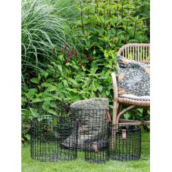 Sort Rund Trdkurv (st m. 4 stk. / 4 str.)