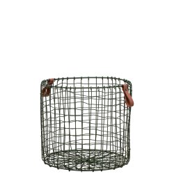 Olivengrn Rund Trdkurv (st m. 4 stk. / 4 str.)