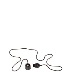 Sort ledning m. fatning (IP20)