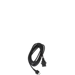 Sort outdoor ledning m. fatning (IP44)