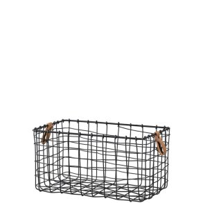 Sort Midi Firkantet Trdkurv (m. 2 lderhanke)