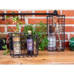 Sort Firkantet Trdkurv/Trdbakke (st m. 7 stk. / 5 str.)