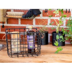 Sort Firkantet Trdkurv/Trdbakke (st m. 7 stk. / 5 str.)