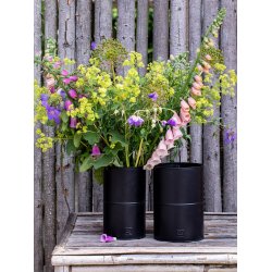 Sort Vase (st m. 2 stk. / 2 str.)