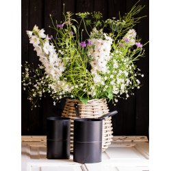 Sort Vase (st m. 2 stk. / 2 str.)