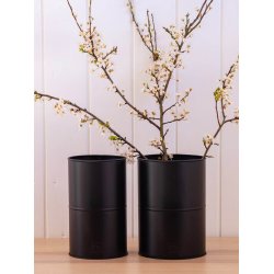 Sort Vase (st m. 2 stk. / 2 str.)