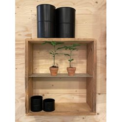 Sort Vase (st m. 2 stk. / 2 str.)