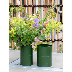 Olivengrn Vase (st m. 2 stk. / 2 str.)