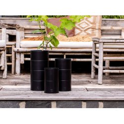 Sort Vase (st m. 3 stk. / 3 str.)