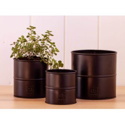 Sort Urtepotte (st m. 3 stk. / 3 str.)