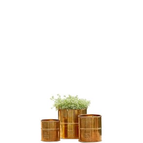 Messing Urtepotte (st m. 3 stk. / 3 str.)