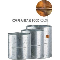 'Kobber/Messing-look' Blomsterspand (s�t m. 3 stk. / 3 str.)