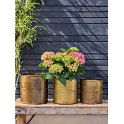 'Kobber/Messing-look' Blomsterspand (s�t m. 3 stk. / 3 str.)