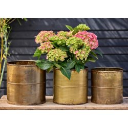 'Kobber/Messing-look' Blomsterspand (s�t m. 3 stk. / 3 str.)