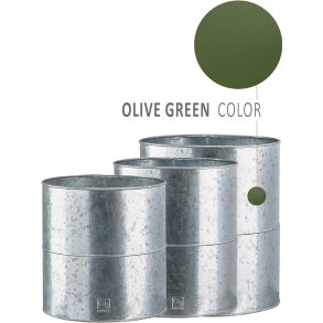 Olivengr�n Blomsterspand (s�t m. 3 stk. / 3 str.)