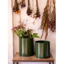 Olivengr�n Blomsterspand (s�t m. 3 stk. / 3 str.)