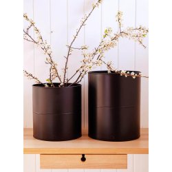 Sort Blomsterspand (st m. 2 stk. / 2 str.)