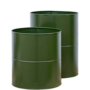 Olivengrn Blomsterspand (st m. 2 stk. / 2 str.)