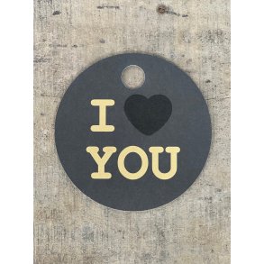 Sort/Hvid Kort - I Love You (pakke m. 20 stk.)