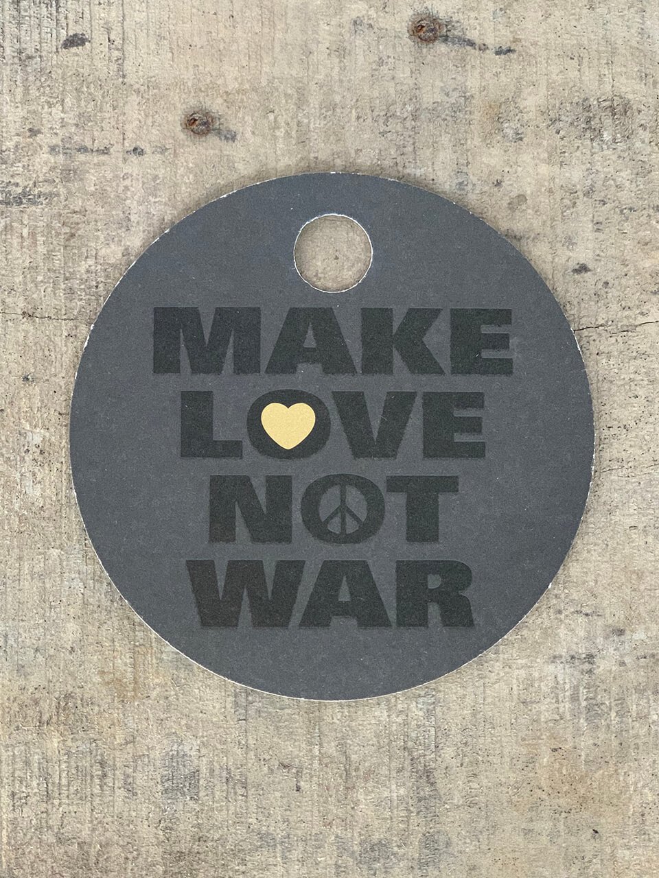 Sort/Hvid Kort - Make Love (pakke m. 20 stk.) - Runde Kort - Sort/Hvid ...