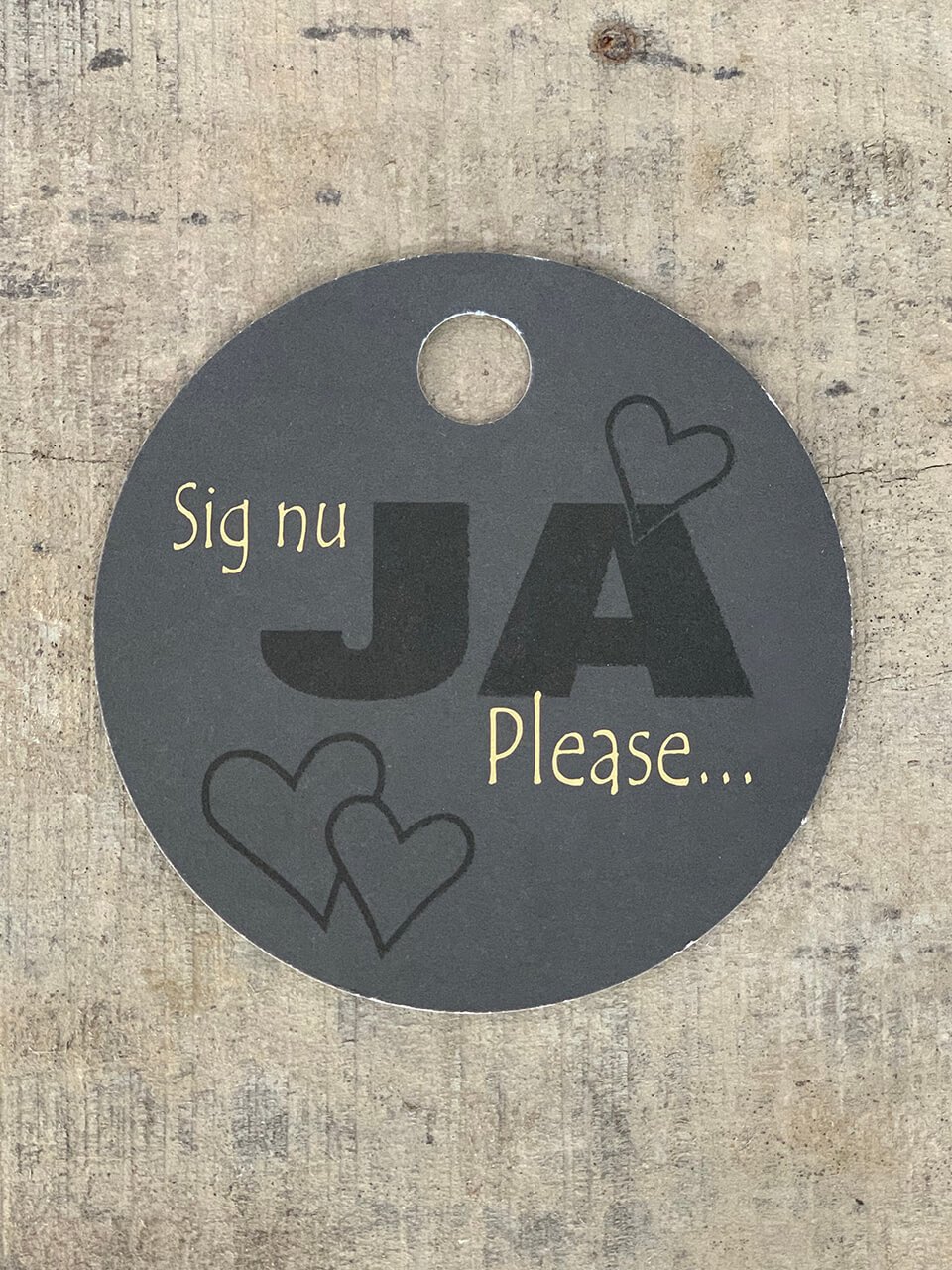 Sort/Hvid Kort - Sig nu ja Please (pakke m. 20 stk.) - Runde Kort ...