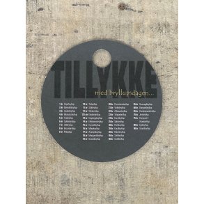 Sort/Hvid Kort - Jeres Bryllupsdag (pakke m. 20 stk.)