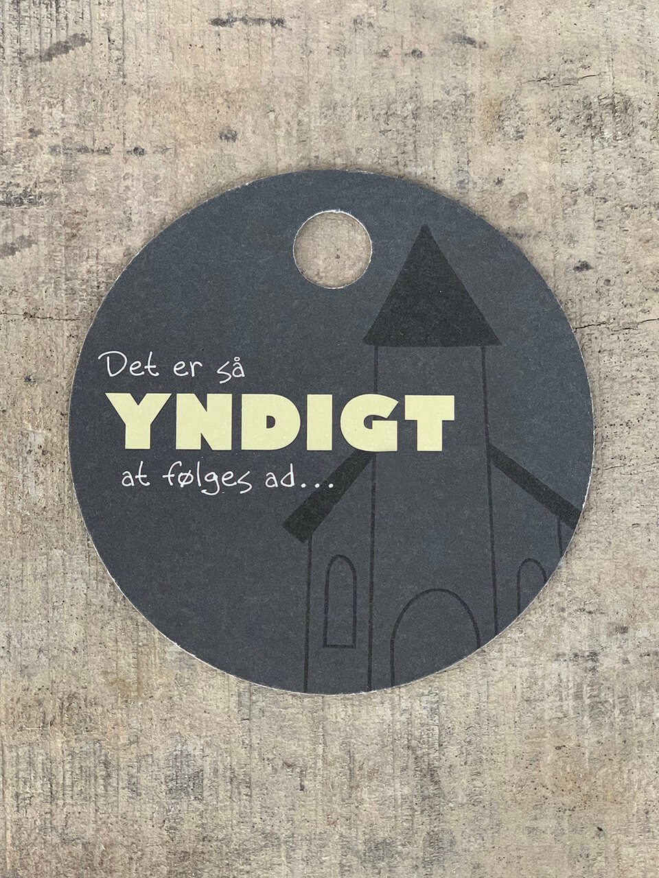 Sort/Hvid Kort - Det er Yndigt (pakke m. 20 stk.) - Runde Kort - Sort ...