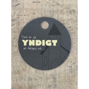 Sort/Hvid Kort - Det er Yndigt (pakke m. 20 stk.)