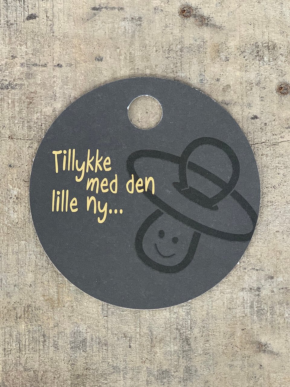 Sort/Hvid Kort - Den Lille Ny (pakke m. 20 stk.) - Runde Kort - Sort ...