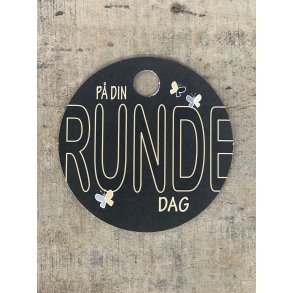 Sort/Hvid Kort - Din Runde Dag (pakke m. 20 stk.)