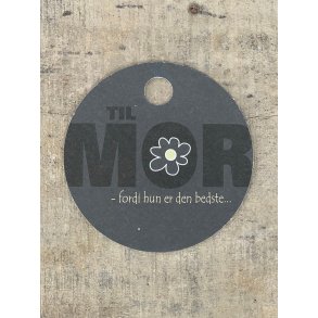 Sort/Hvid Kort - Mor er den bedste (pakke m. 20 stk.)
