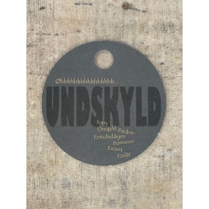 Sort/Hvid Kort - Undskyld... (pakke m. 20 stk.)