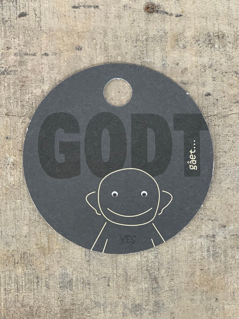 Sort/Hvid Kort - Godt gået (pakke m. 20 stk.) - Runde Kort - Sort/Hvid ...