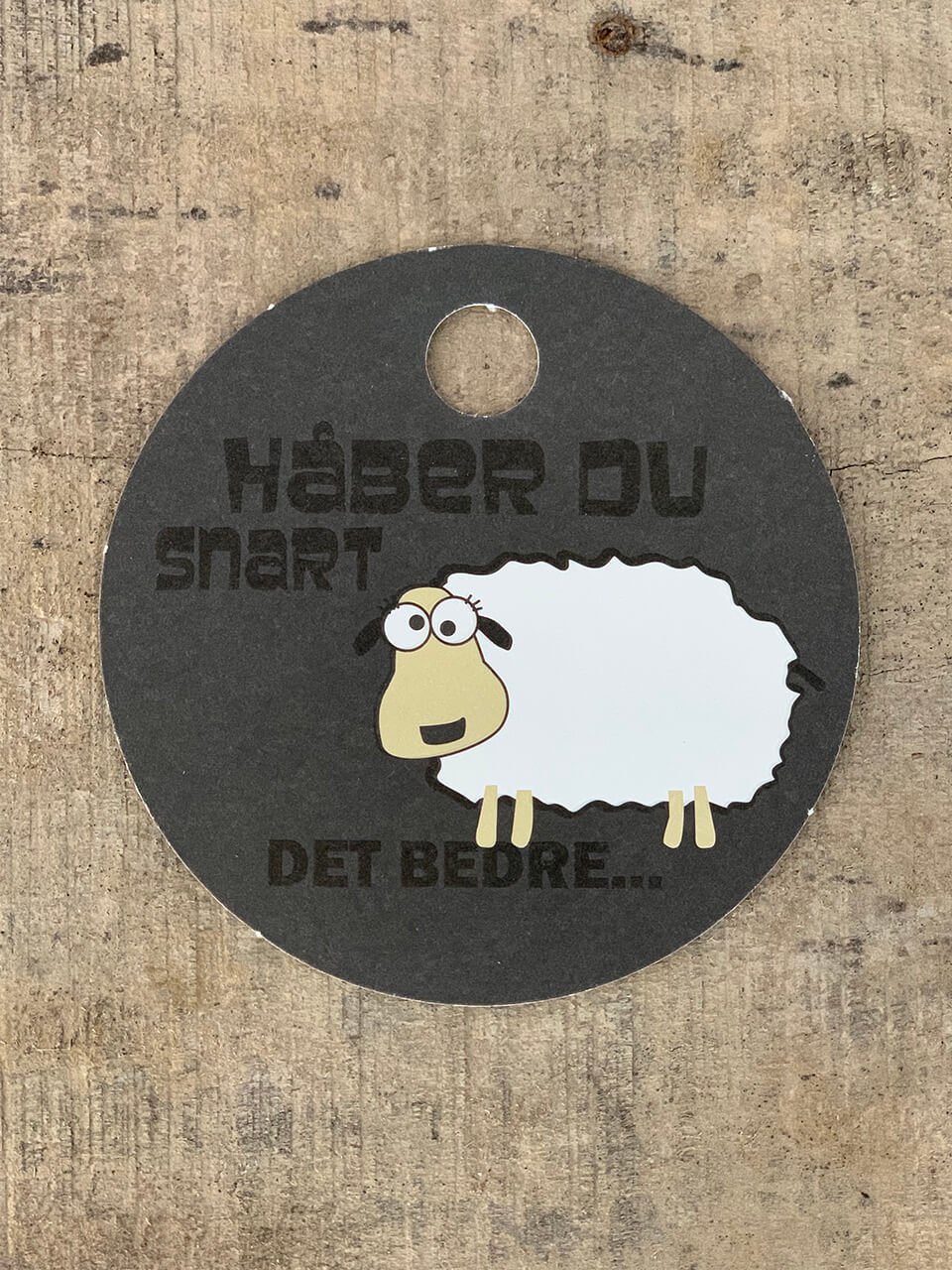 Sort/Hvid Kort - Får det bedre (pakke m. 20 stk.) - Runde Kort - Sort ...