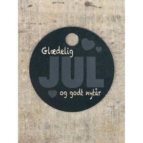 Sort/Hvid Kort - Gldelig Jul (pakke m. 20 stk.)
