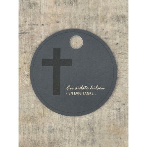 Sort/Hvid Kort - Sidste hilsen Kors (pakke m. 20 stk.)