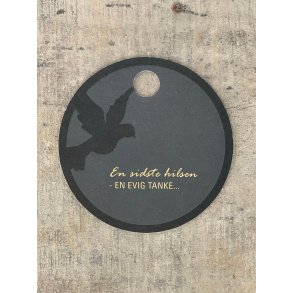 Sort/Hvid Kort - Sidste hilsen Due (pakke m. 20 stk.)