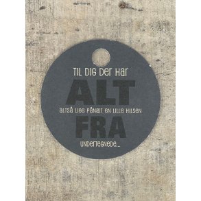 Sort/Hvid Kort - Til dig der har alt (pakke m. 20 stk.)